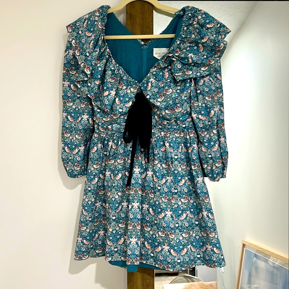 Hyacinth house printed blue dress size S!